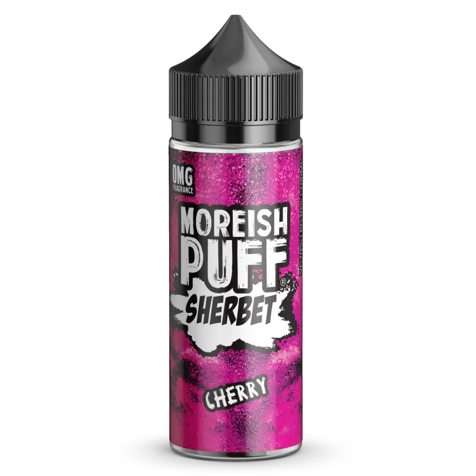 Moreish Puff Sherbet Cherry Sherbet e-juice 100ml kirsebær