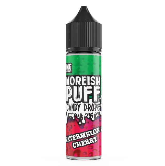 Moreish Puff Candy Drops Watermelon Cherry e-juice 50ml søt