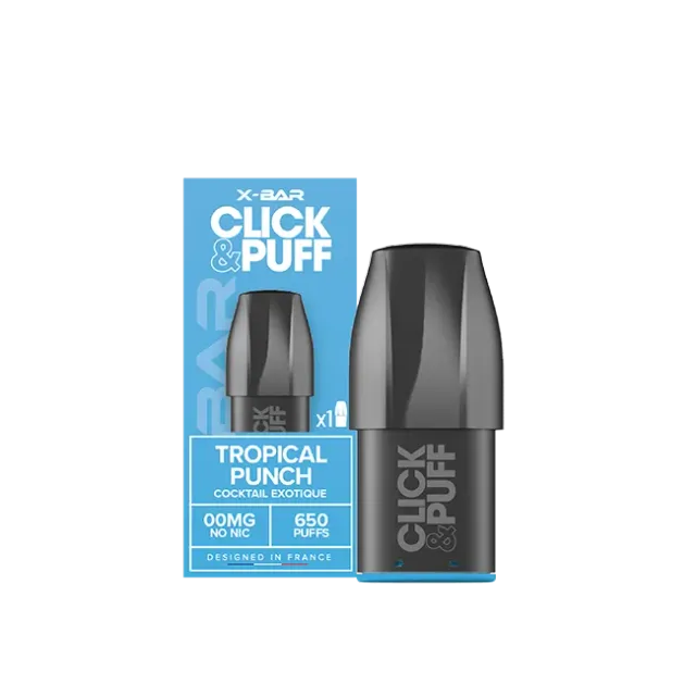 X-Bar Click & Puff Tropical Punch pod 2 ml tropisk