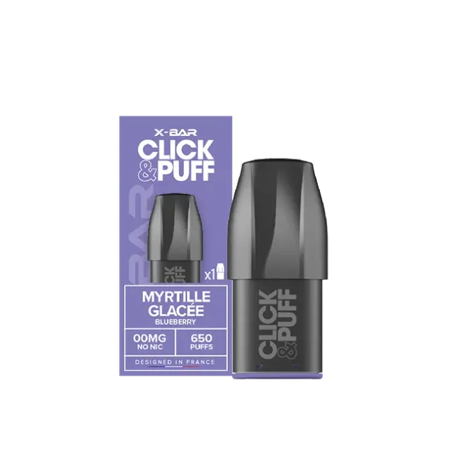 X-Bar Click & Puff pod blåbær-is Myrtille Glacée 2 ml