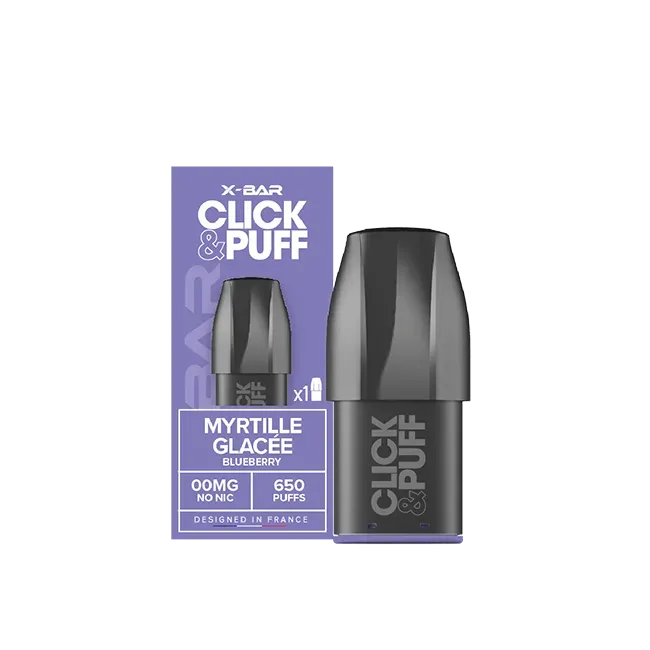 X-Bar Click & Puff pod blåbær-is Myrtille Glacée 2 ml