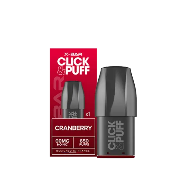 X-Bar Click & Puff pod Cranberry 2ml bær