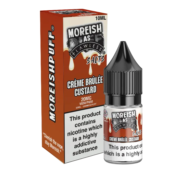Moreish As Flawless Crème Brûlée nikotinsalt 10ml 10mg vanilje