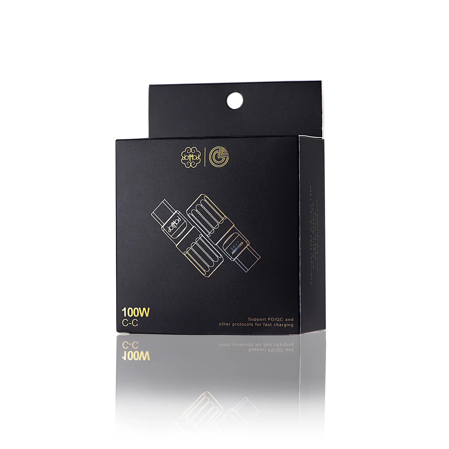 Dotmod USB-C ladekabel 100W Black silikon