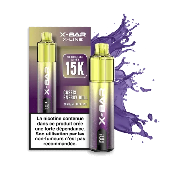 X-Bar X-Line Cassis Energy Bull vape kit 2ml+10ml energidrikk