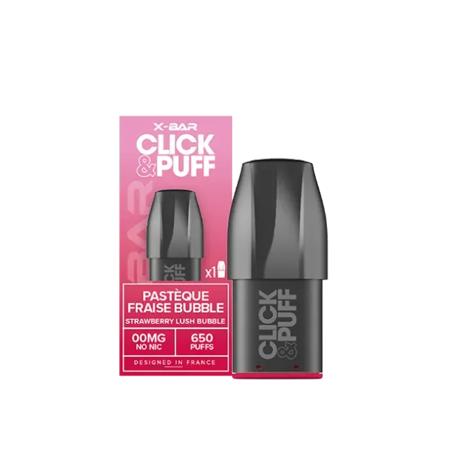 X-Bar Click & Puff Pod Vannmelon Jordbær Bubble 2ml