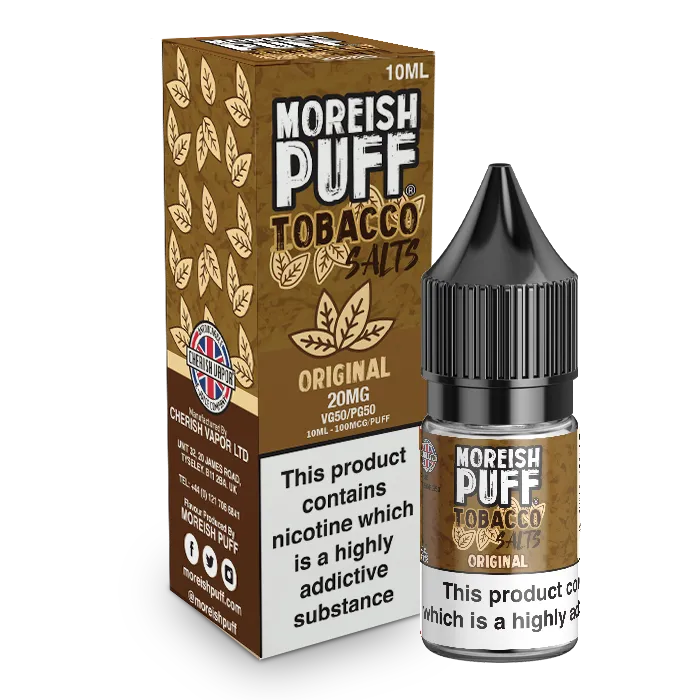 Moreish Puff Tobacco Original Tobacco e-juice 10ml tobakk