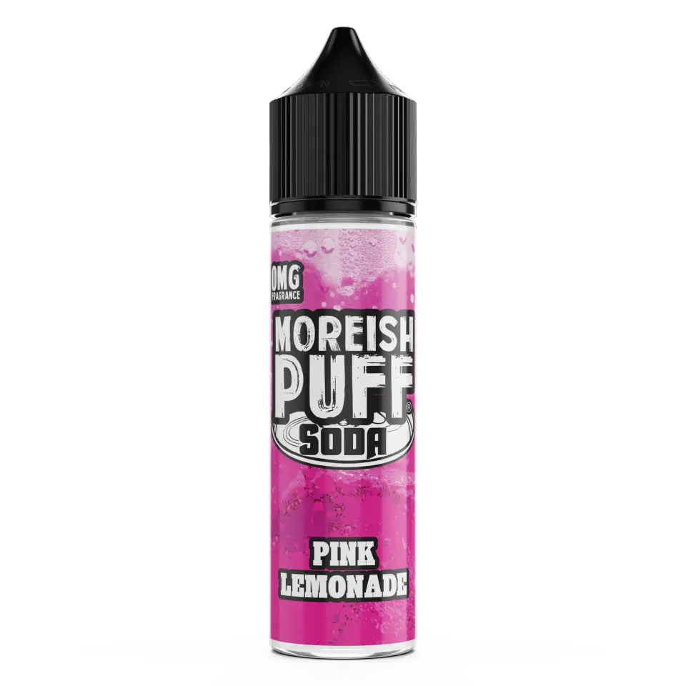 Moreish Puff Soda Pink Lemonade e-juice 50ml brus