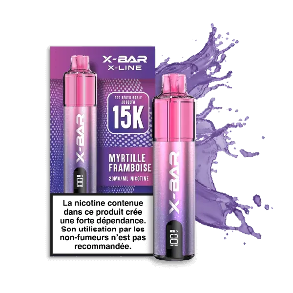 X-Bar X-Line Myrtille Framboise pod-kit blåbær