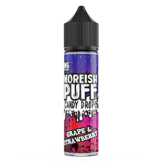 Moreish Puff Candy Drops Grape Strawberry shortfill 50ml søt