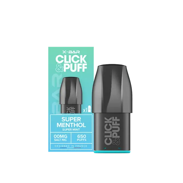 X-Bar Click & Puff Super Menthol pod 2 ml