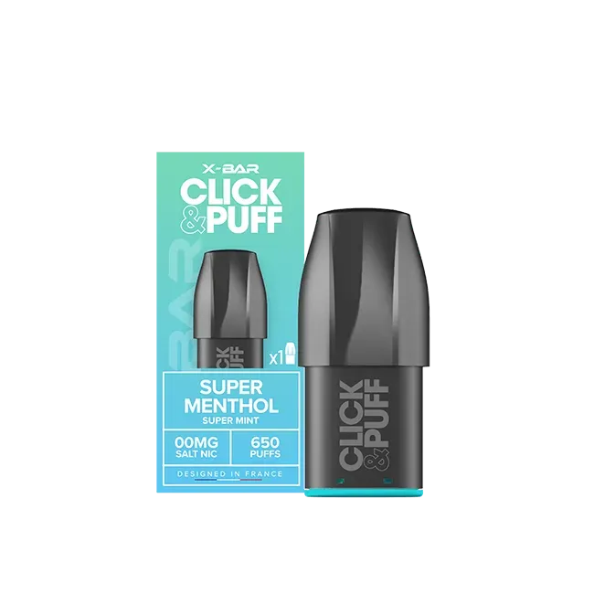 X-Bar Click & Puff Super Menthol pod 2 ml
