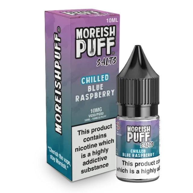 Moreish Puff Blue Raspberry Chilled nicsalt e-væske 10ml 10mg