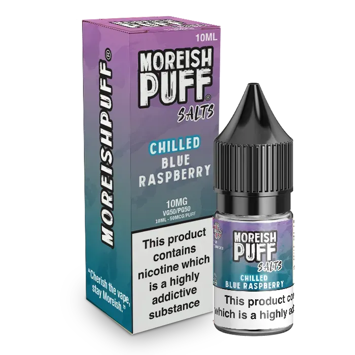 Moreish Puff Blue Raspberry Chilled nicsalt e-væske 10ml 10mg