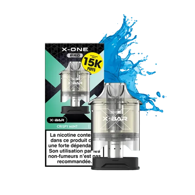 X-Bar X-One Pro Crispy Mint pods 12 ml – grønn mynte