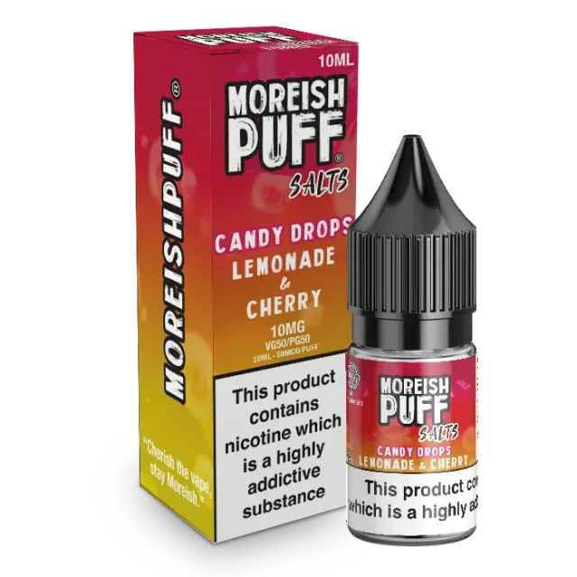Moreish Puff Candy Drops Lemonade Cherry nikotinsalt 10ml 20mg søt