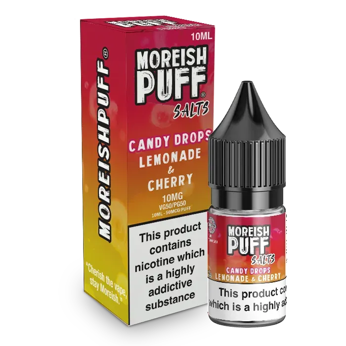 Moreish Puff Candy Drops Lemonade Cherry nikotinsalt 10ml 20mg søt