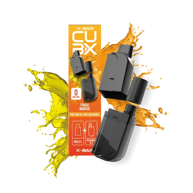 X-Bar CUBX Fraise Mangue pods 2-pakning jordbær-mango
