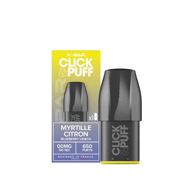 X-Bar Click & Puff pod blåbær sitron 2 ml sitrus