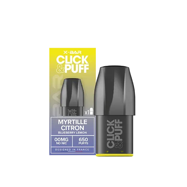 X-Bar Click & Puff pod blåbær sitron 2 ml sitrus