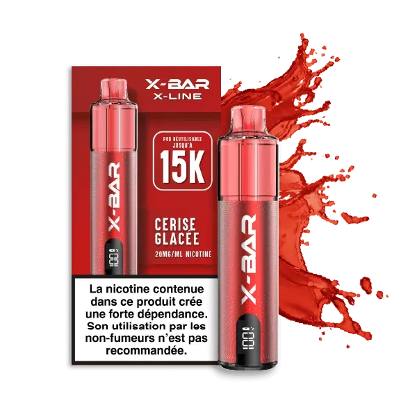X-Bar X-Line Cerise Glacée vape kit kirsebær is 12 ml