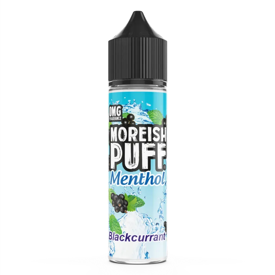 Moreish Puff Blackcurrant Menthol e-væske 50ml solbær