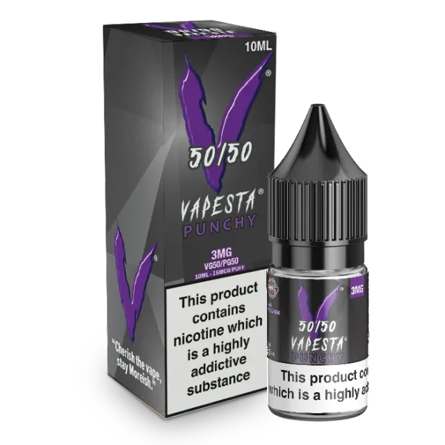 Vapesta Punchy e-juice 10ml 12mg tropisk energi