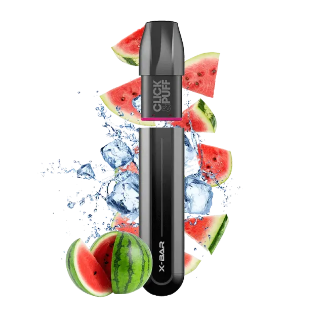 X-Bar Click & Puff Pastèque Glacée vape kit vannmelon is