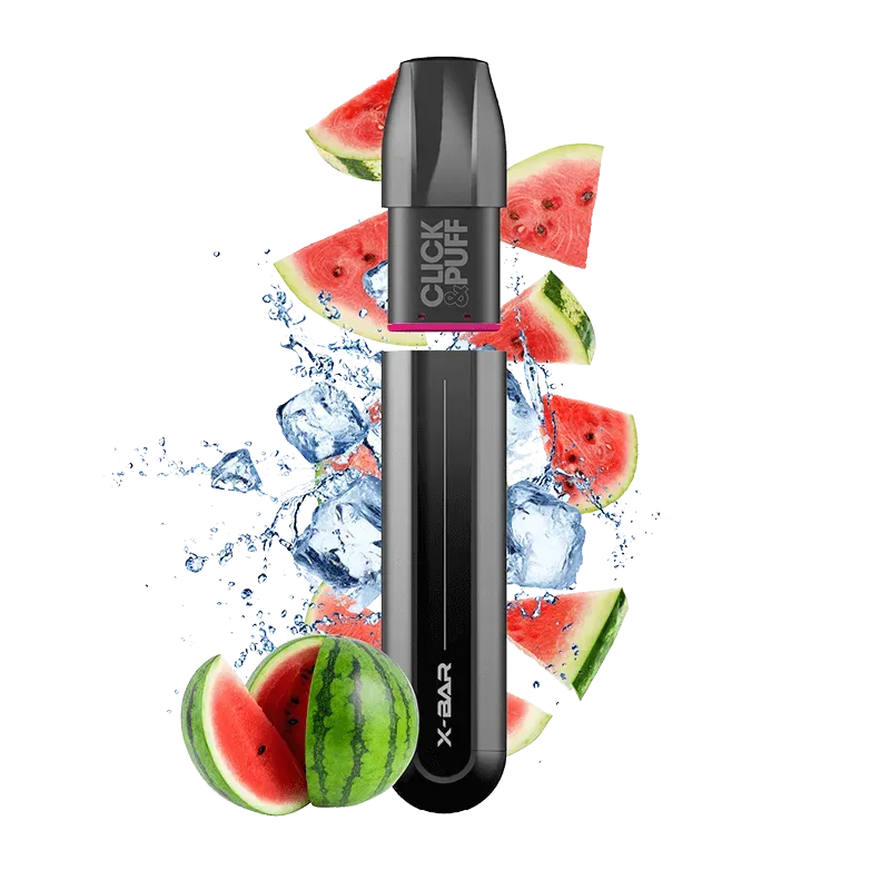 X-Bar Click & Puff Pastèque Glacée vape kit vannmelon is