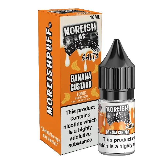 Moreish As Flawless Banana Custard e-væske 10ml dessert