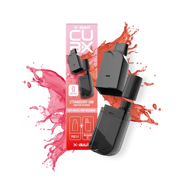 X-Bar CUBX Confiture de Fraise pods 11ml bærsøt