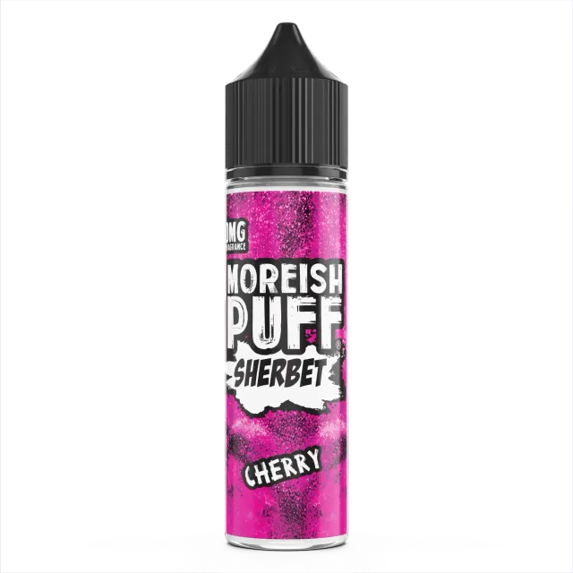 Moreish Puff Cherry Sherbet shortfill 50ml 0mg kirsebær