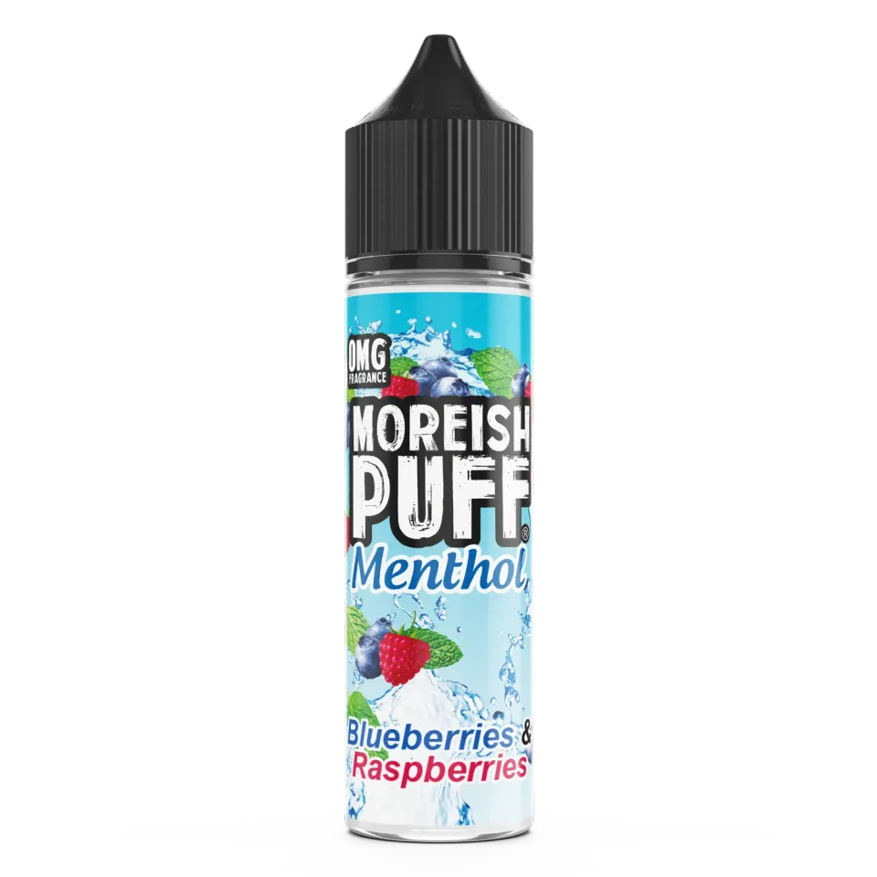 Moreish Puff Blueberries Raspberries Menthol 50ml shortfill 0mg bær