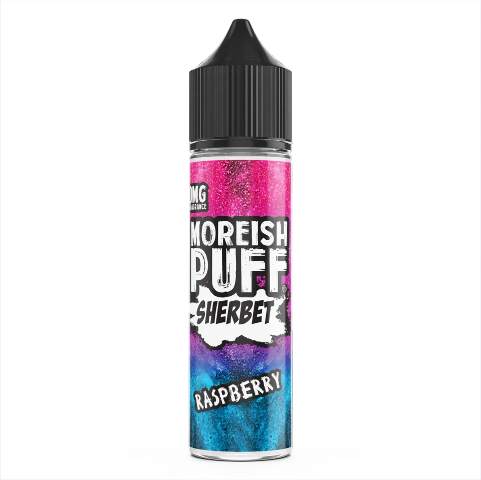 Moreish Puff Raspberry Sherbet e-juice 50ml bringebær