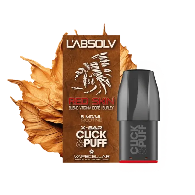 X-Bar Click & Puff L'Absolv Red Skin pod 2ml tobakk
