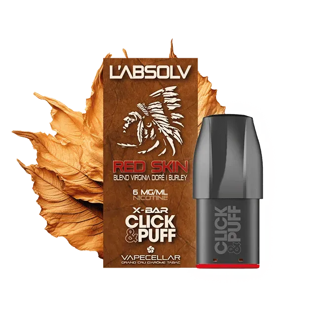 X-Bar Click & Puff L'Absolv Red Skin pod 2ml tobakk