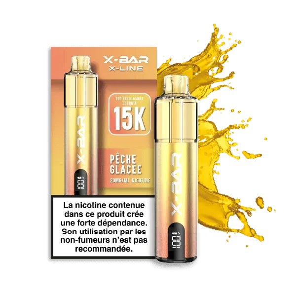 X-Bar X-Line kit fersken is 12 ml nikotinsalt