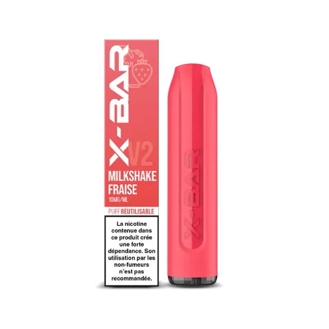 X-Bar 650 Strawberry Milkshake engangsvape 2 ml jordbær
