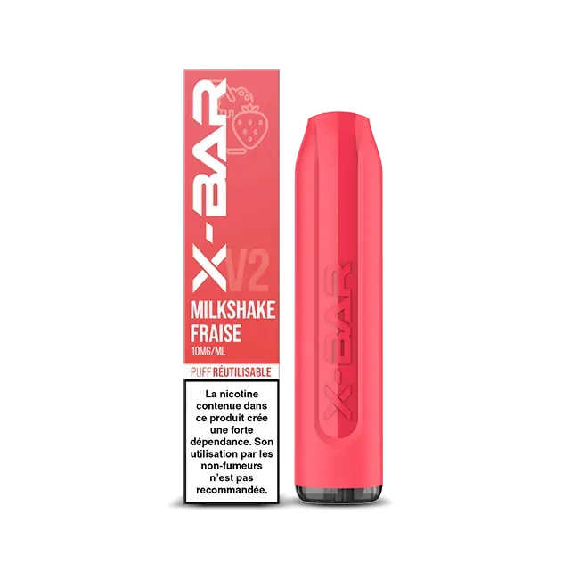 X-Bar 650 Strawberry Milkshake engangsvape 2 ml jordbær