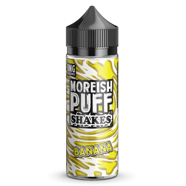Moreish Puff Banana Shakes e-væske 100ml banan-milkshake
