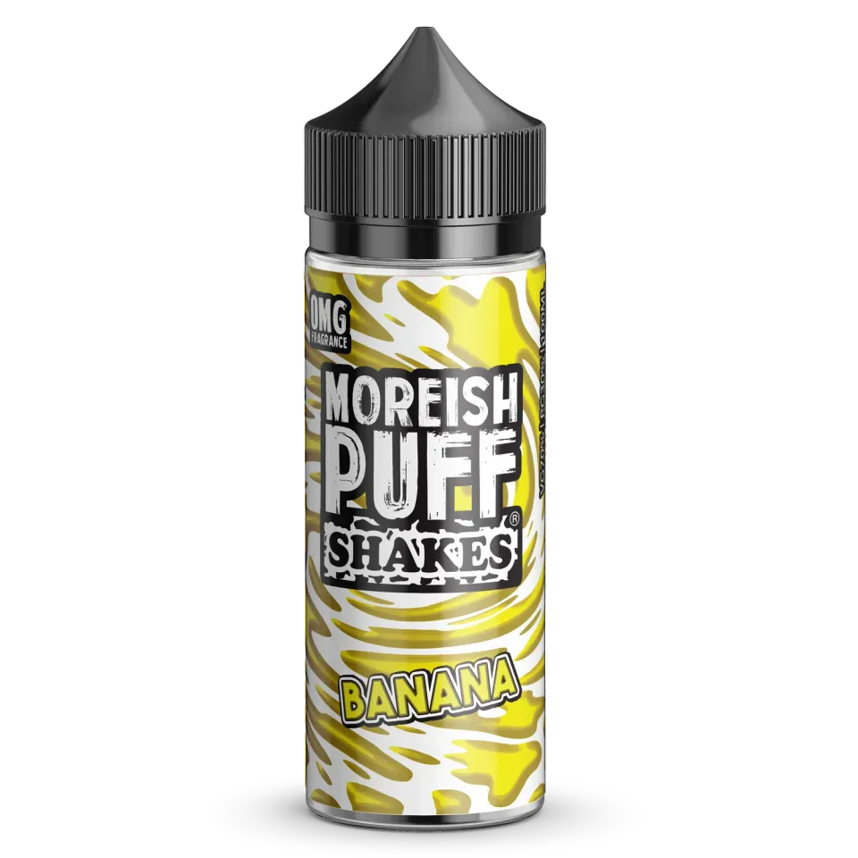 Moreish Puff Banana Shakes e-væske 100ml banan-milkshake