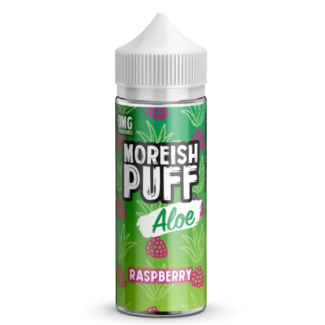 Moreish Puff Aloe Raspberry e-væske 100ml bringebær