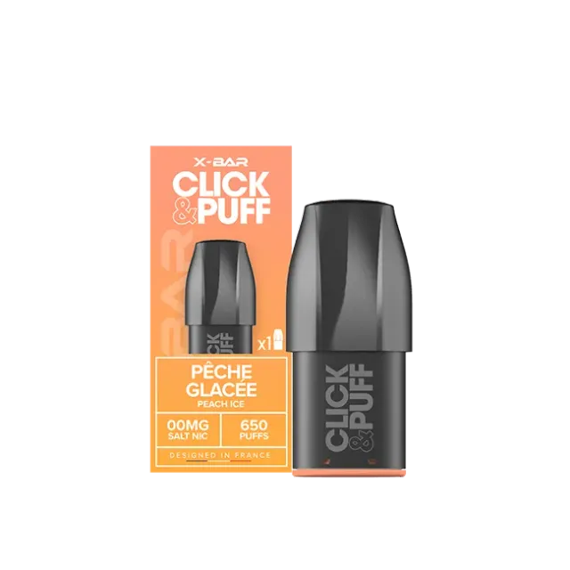 X-Bar Click & Puff Pêche Glacée pod 2 ml fersken