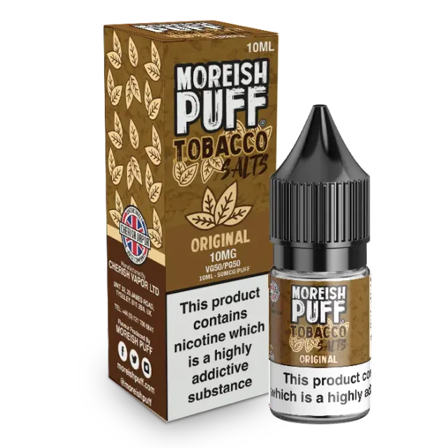 Moreish Puff Tobacco Original Tobacco e-juice 10ml tobakk