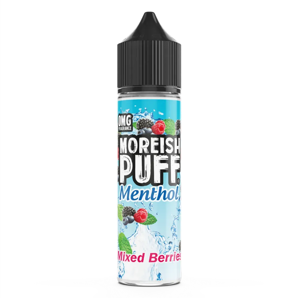 Moreish Puff Mixed Berries Menthol shortfill e-væske 50ml 0mg