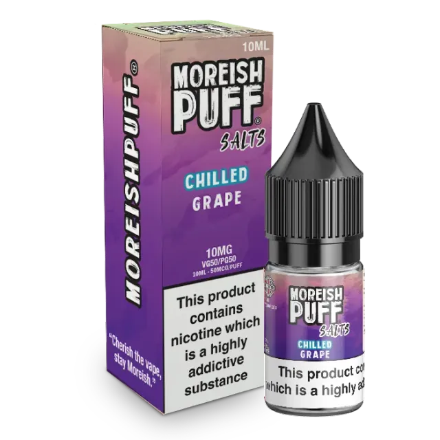 Moreish Puff Chilled Grape nikotinsalt e-væske 10ml 20mg isdruer
