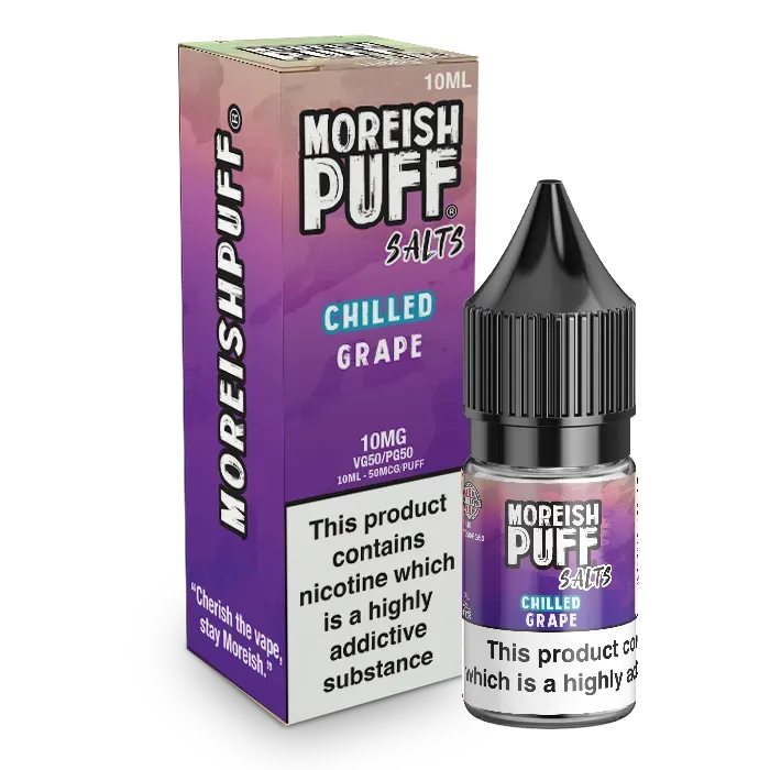 Moreish Puff Chilled Grape nikotinsalt e-væske 10ml 20mg isdruer