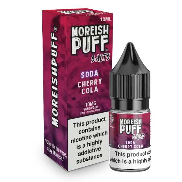 Moreish Puff Soda Cherry Cola nikotinsalt 10ml brus