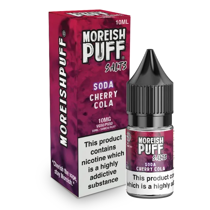 Moreish Puff Soda Cherry Cola nikotinsalt 10ml brus