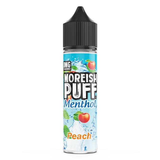 Moreish Puff Peach Menthol shortfill e-væske 50ml fersken
